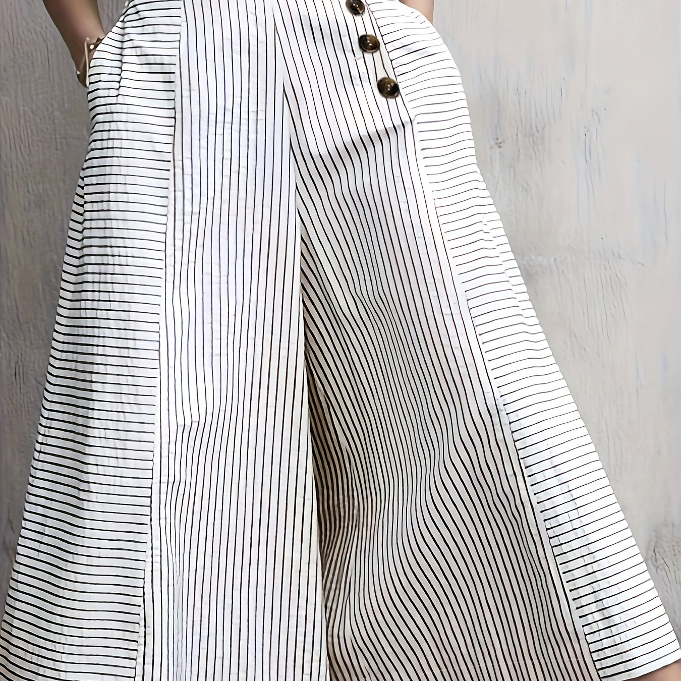 Pantalon ample rayé | Élégance estivale