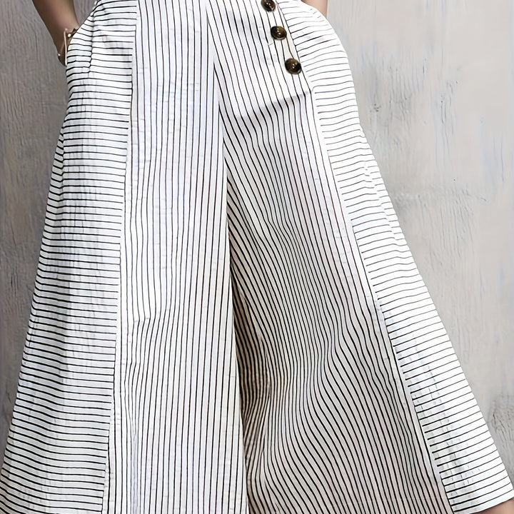 Pantalon ample rayé | Élégance estivale