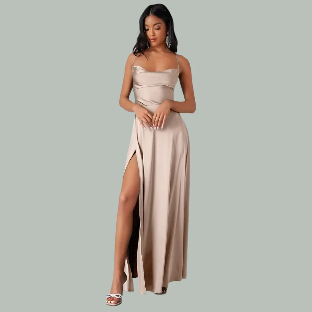 Robe longue sans manches | Élégance estivale pour occasions spéciales