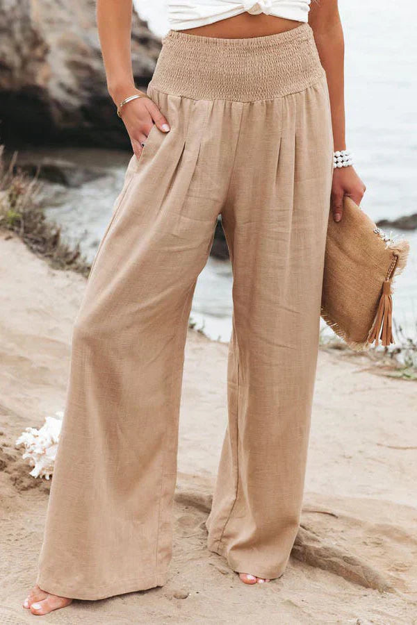 Pantalon palazzo taille haute | Confort et fluidité estivale