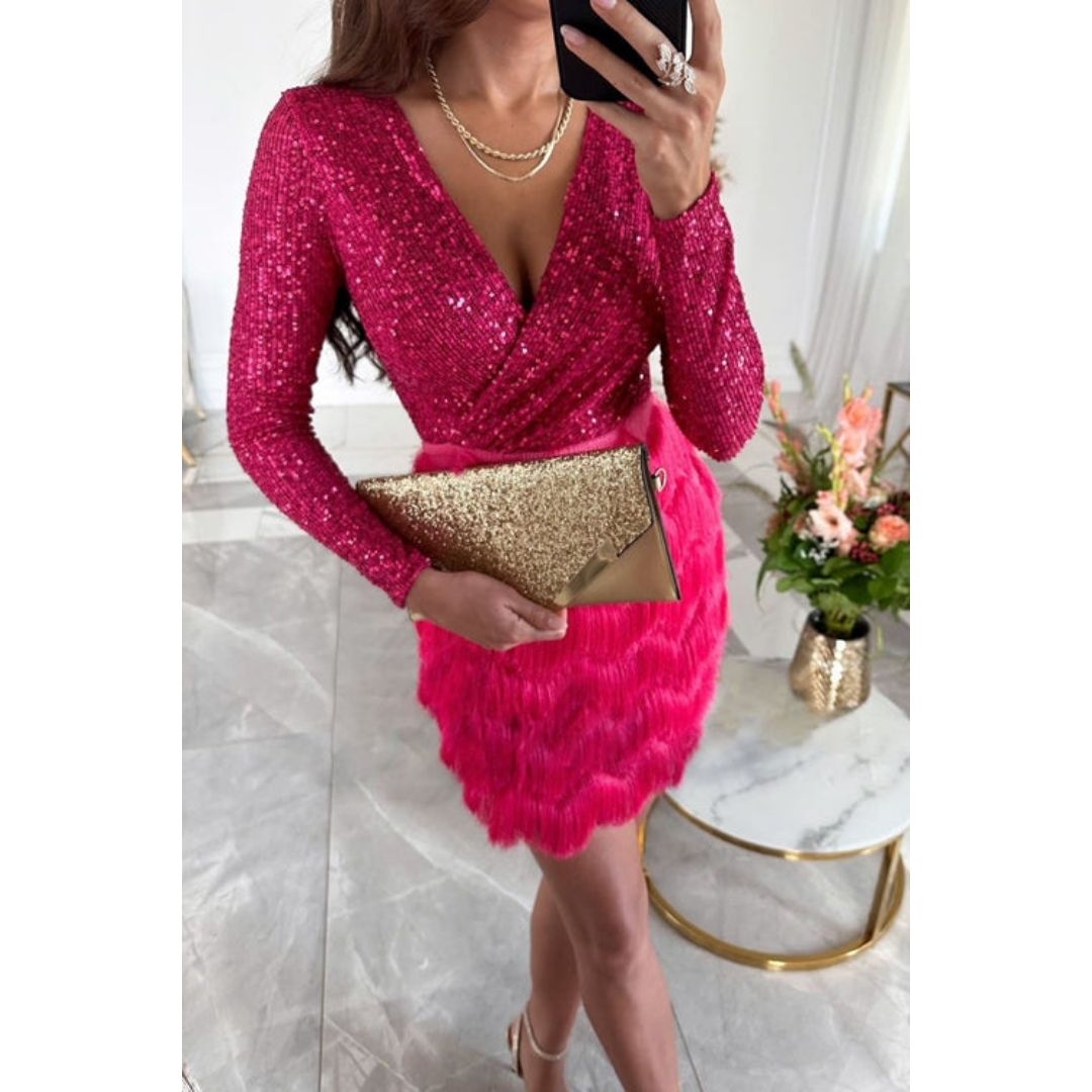 Robe courte à sequins | Idéale pour vos soirées