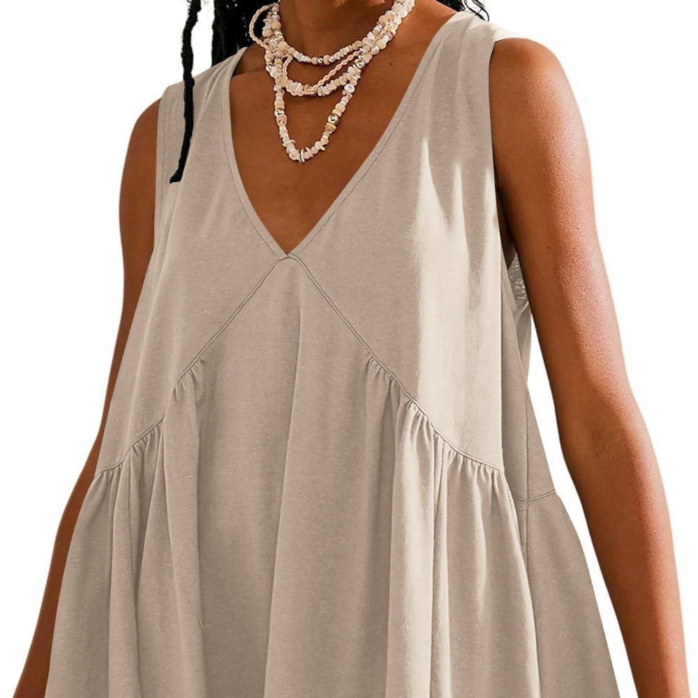 Robe courte fluide à bretelles | Look estival décontracté