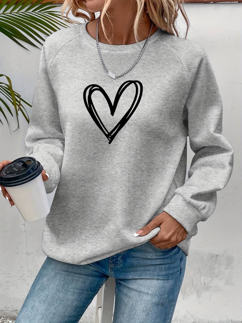Sweat à imprimé cœur | Confort quotidien stylé