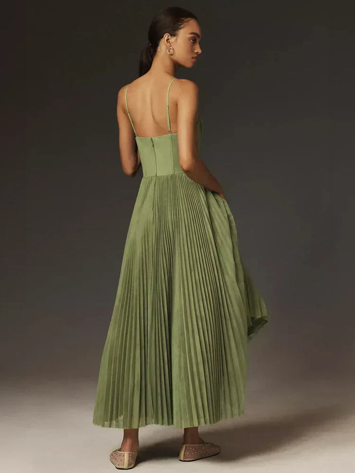 Robe longue plissée | Élégance estivale fluide
