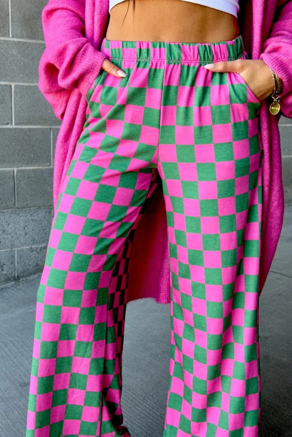 Pantalon large à carreaux | Style original et décontracté