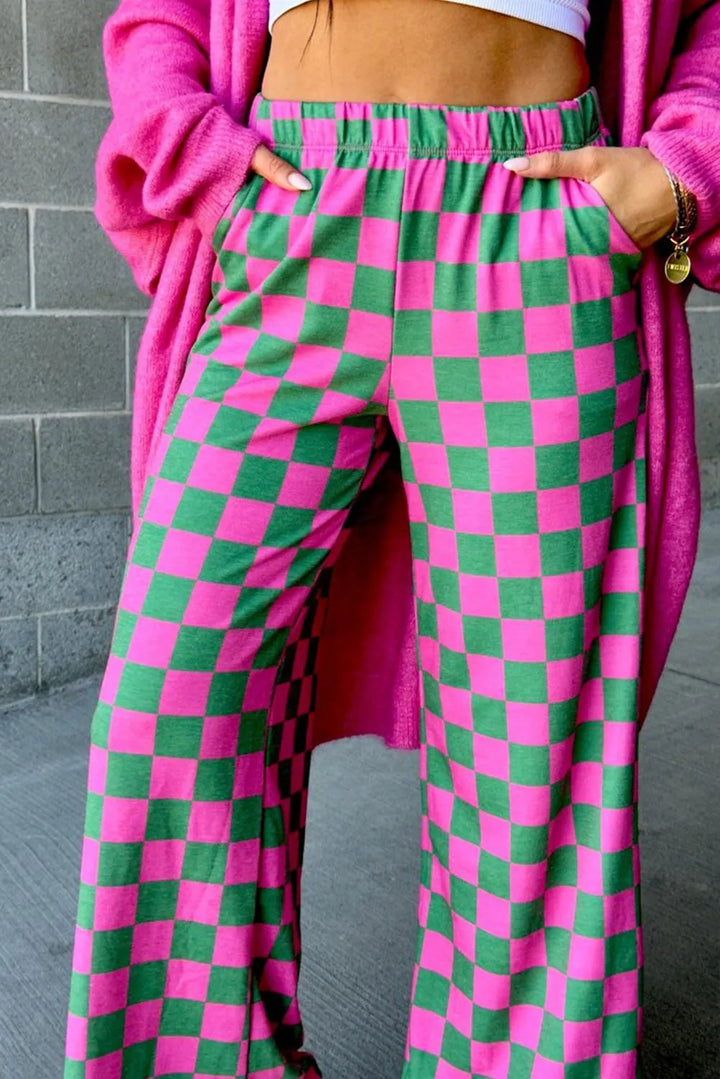 Pantalon large à carreaux | Style original et décontracté