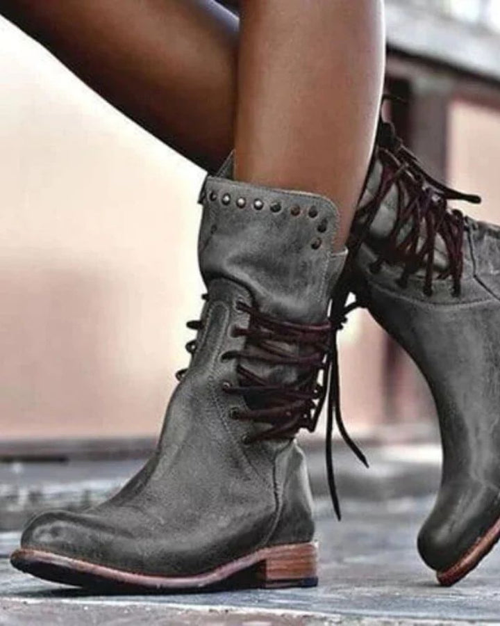 Bottes à lacets style vintage | Pour un look robuste et tendance
