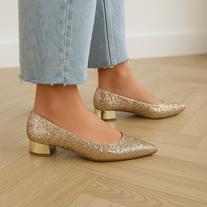 Ballerines brillantes | Élégance festive