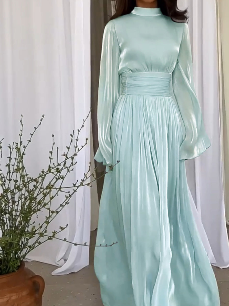 Robe longue élégante | Look chic avec ceinture