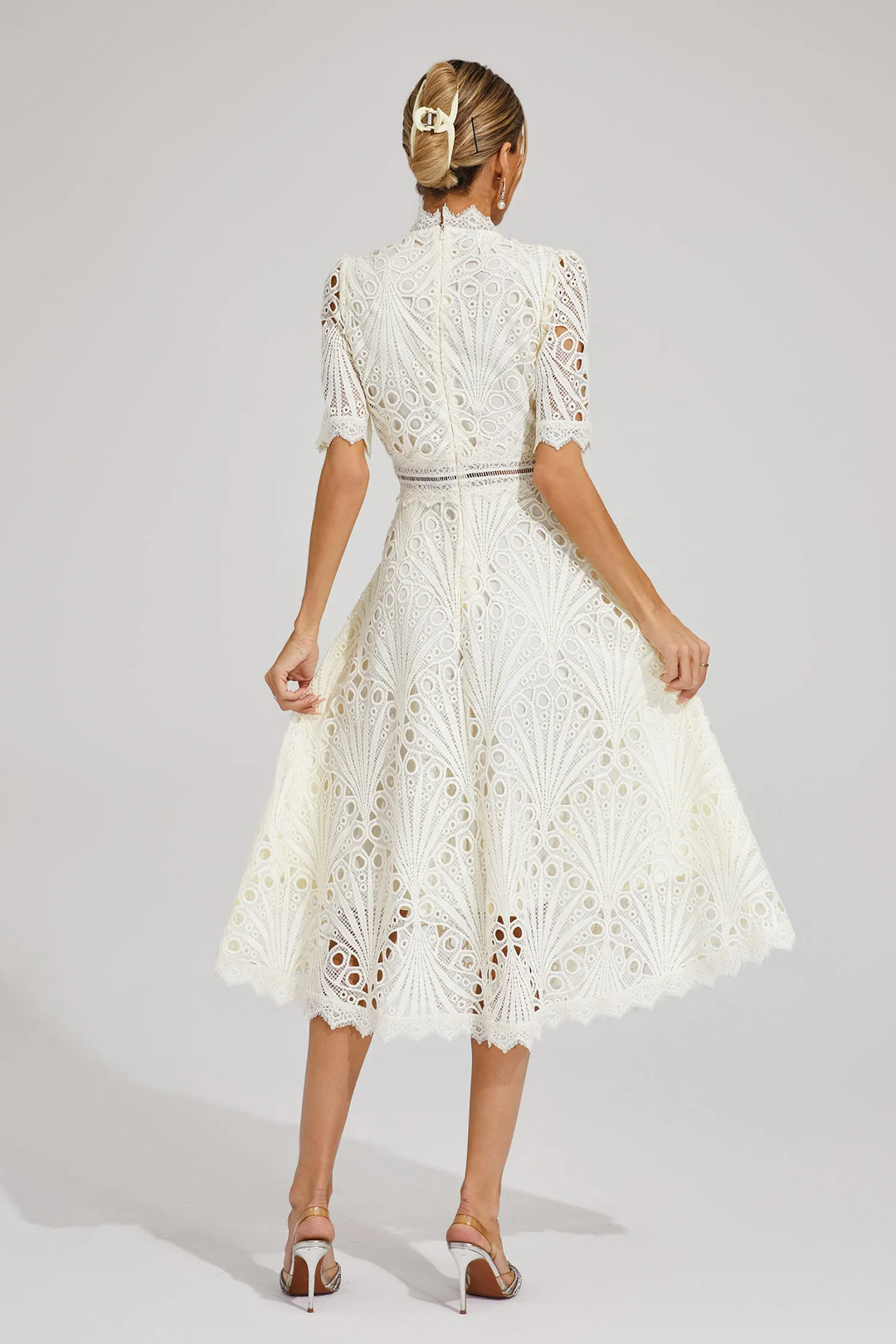 Robe midi dentelle femme | Élégance raffinée idéale pour cérémonies