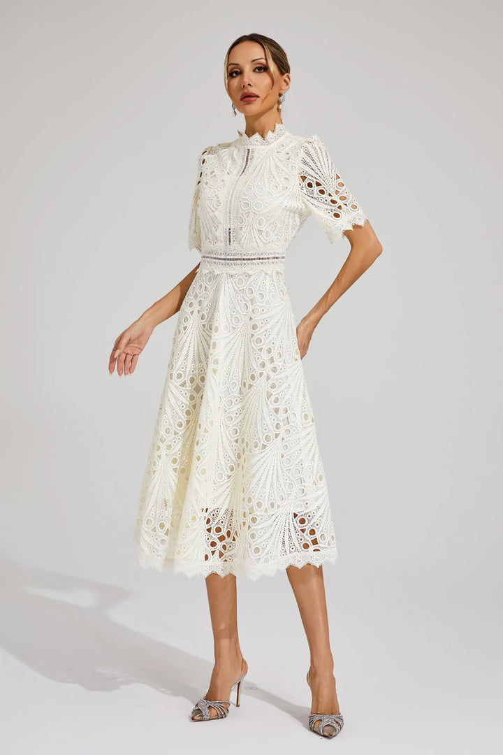 Robe midi dentelle femme | Élégance raffinée idéale pour cérémonies
