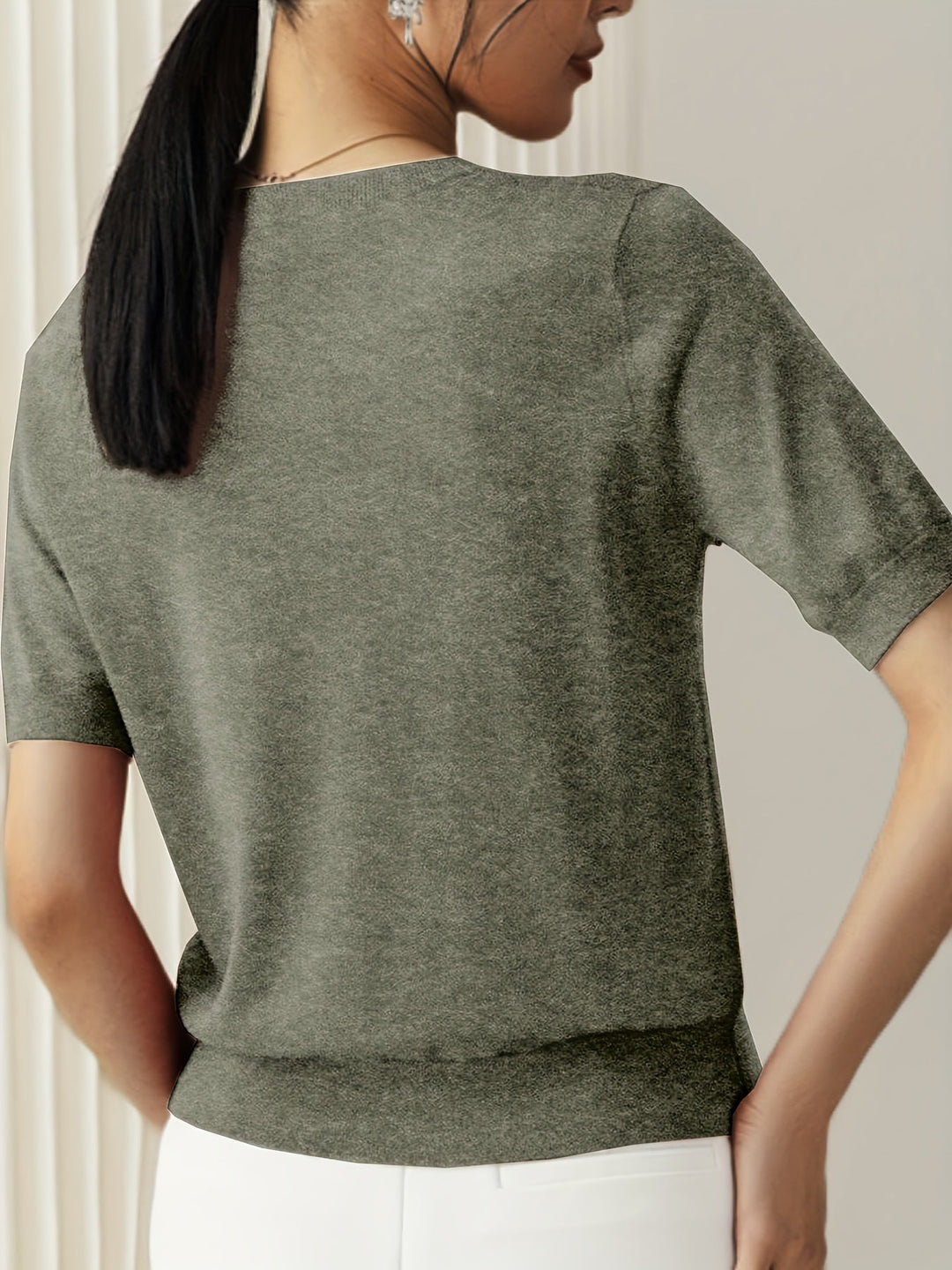 Pull manches courtes femme | Confort doux au quotidien