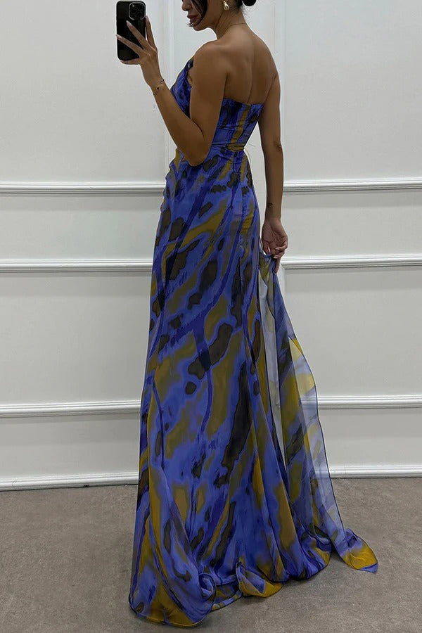 Robe longue asymétrique fluide | Élégance pour événements spéciaux