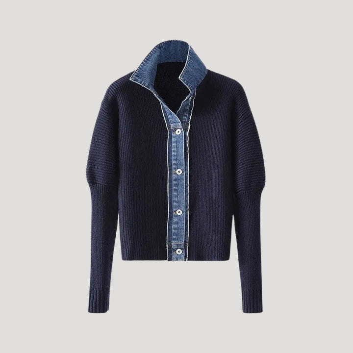 Cardigan col denim | Style moderne et casual
