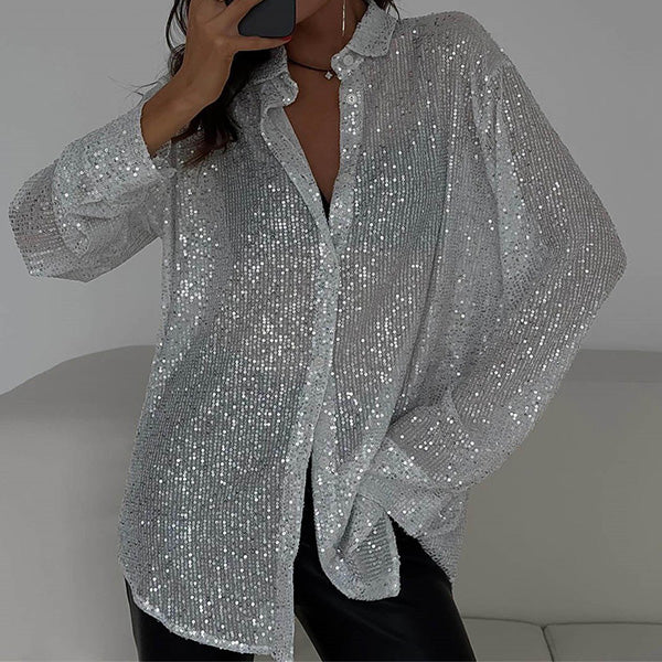 Chemisier à sequins | Parfait pour les soirées festives