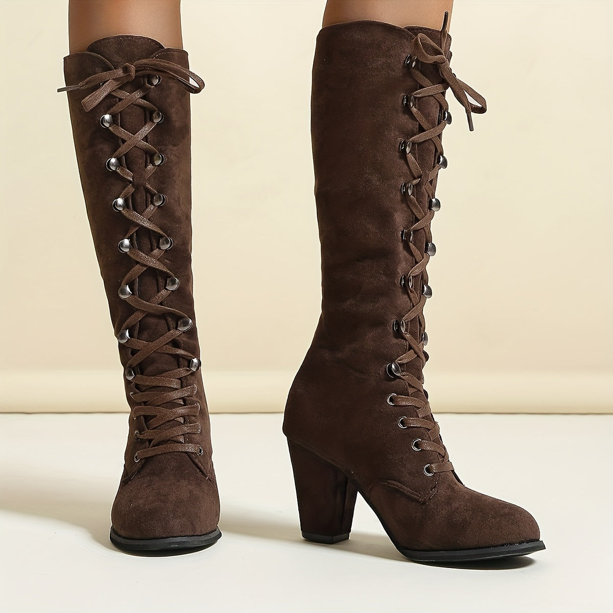 Bottes hautes à lacets | Style audacieux