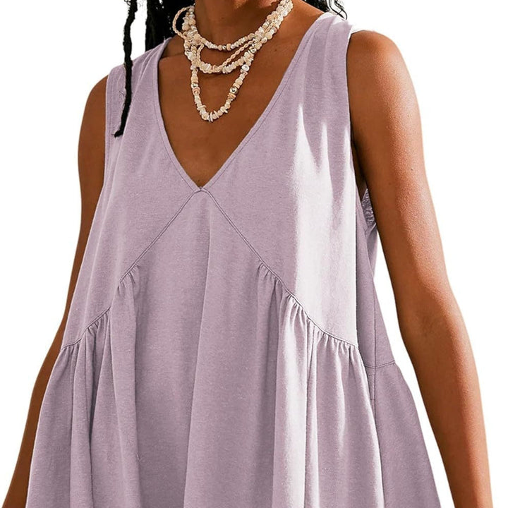Robe courte fluide à bretelles | Look estival décontracté
