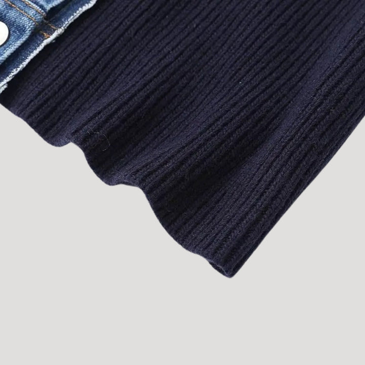 Cardigan col denim | Style moderne et casual