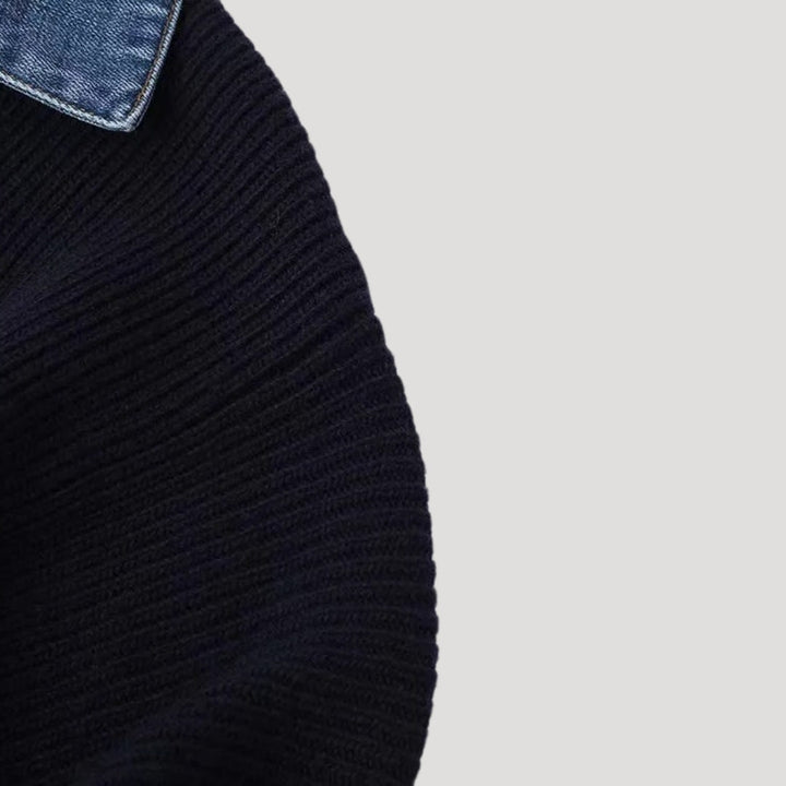 Cardigan col denim | Style moderne et casual