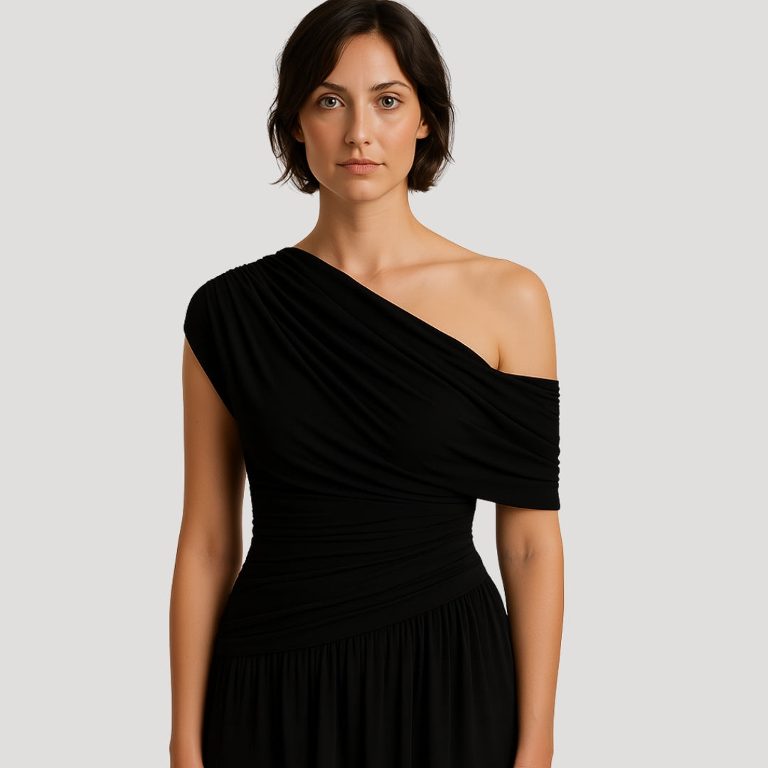 Robe longue asymétrique | Élégance estivale