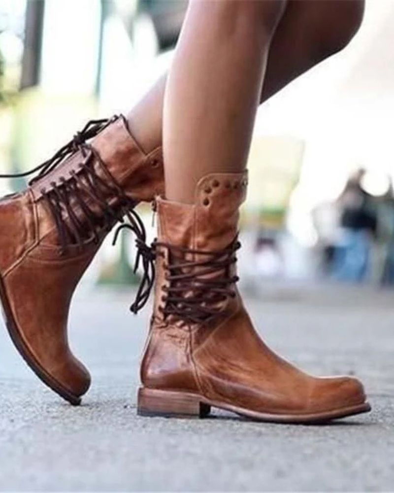 Bottes à lacets style vintage | Pour un look robuste et tendance