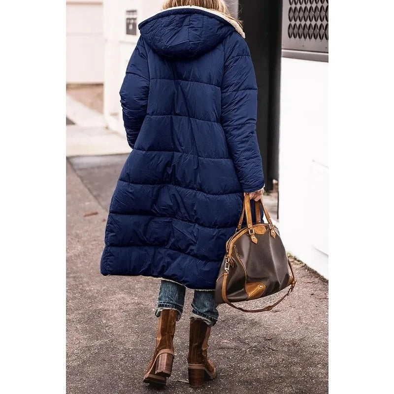 Manteau long doublé | Parfait pour l'hiver