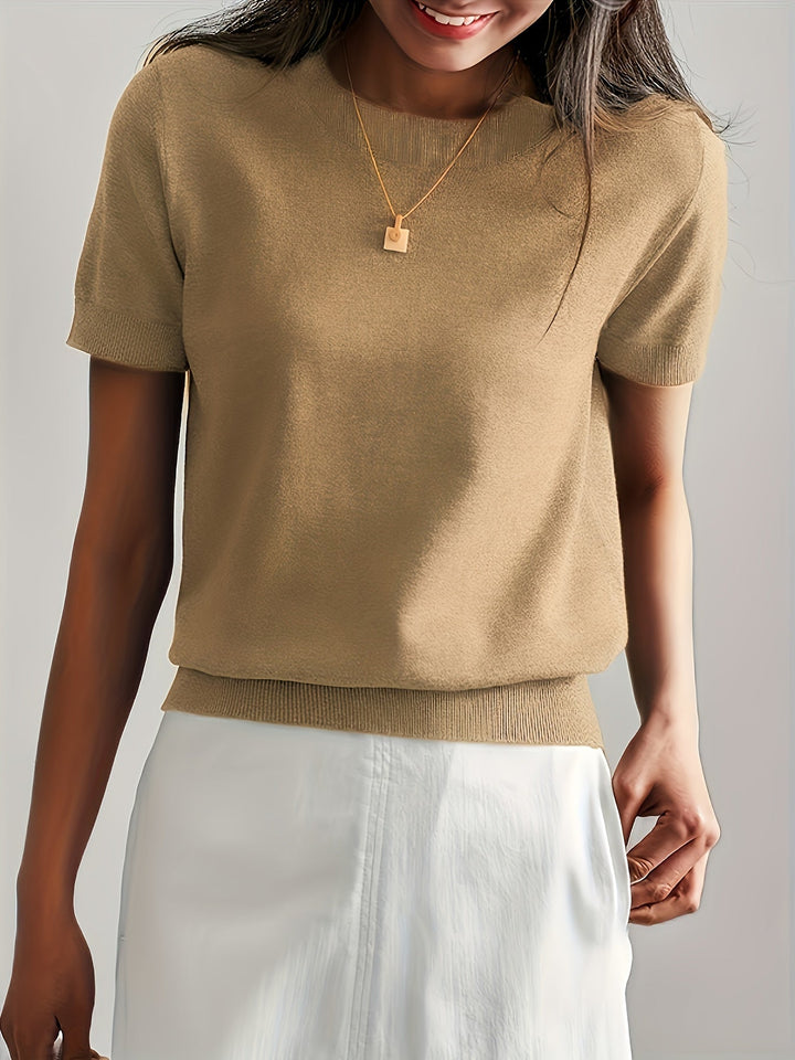 Pull manches courtes femme | Confort doux au quotidien