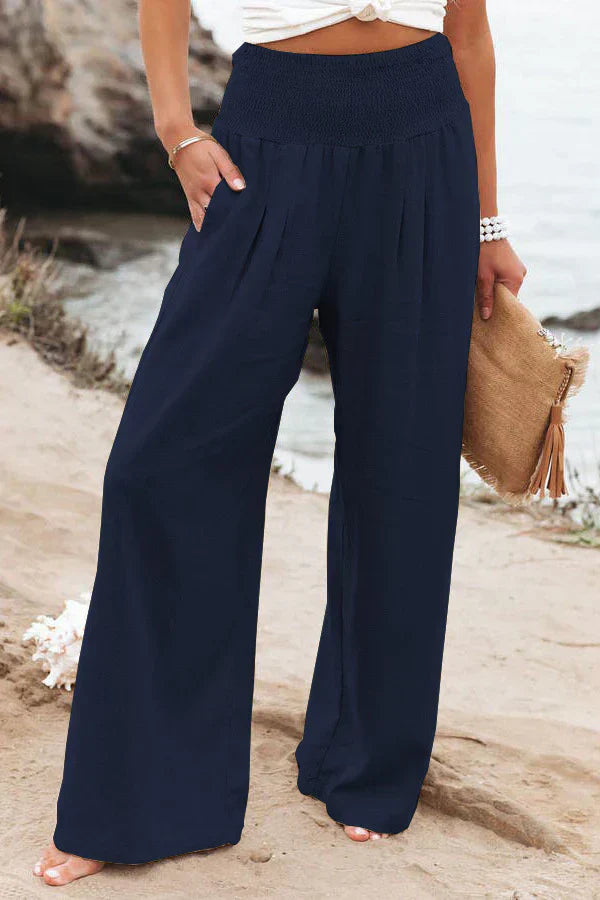 Pantalon palazzo taille haute | Confort et fluidité estivale