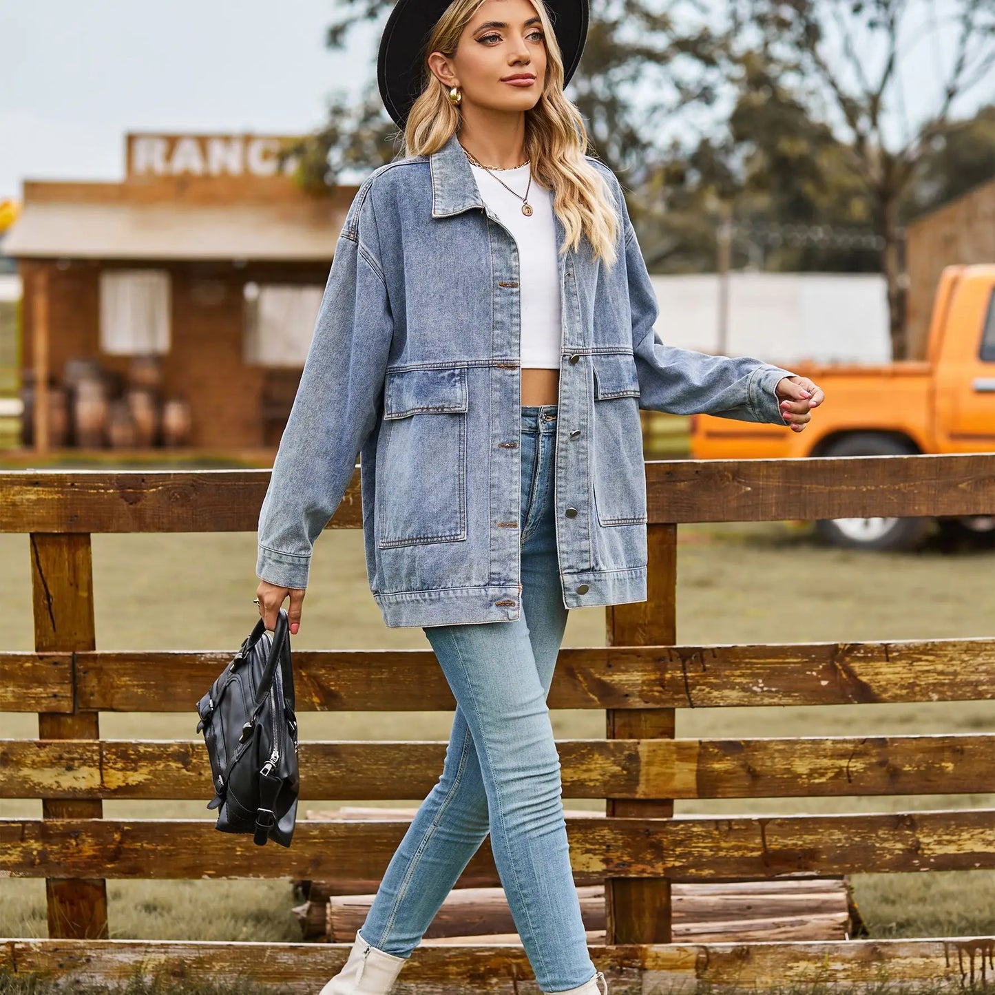 Veste en jean oversize | Look décontracté tendance