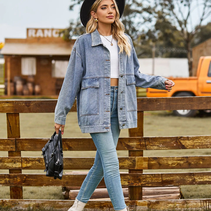 Veste en jean oversize | Look décontracté tendance