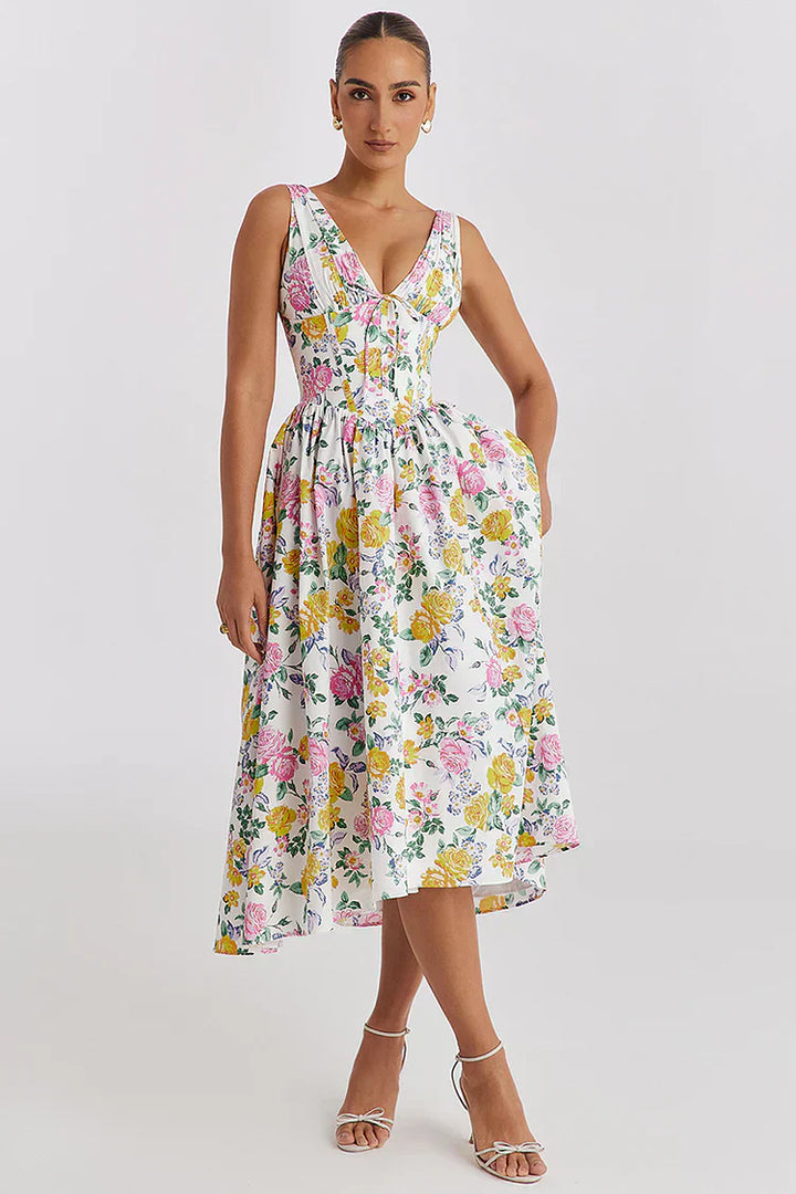 Robe midi fleurie femme | Élégance printanière pour toutes occasions