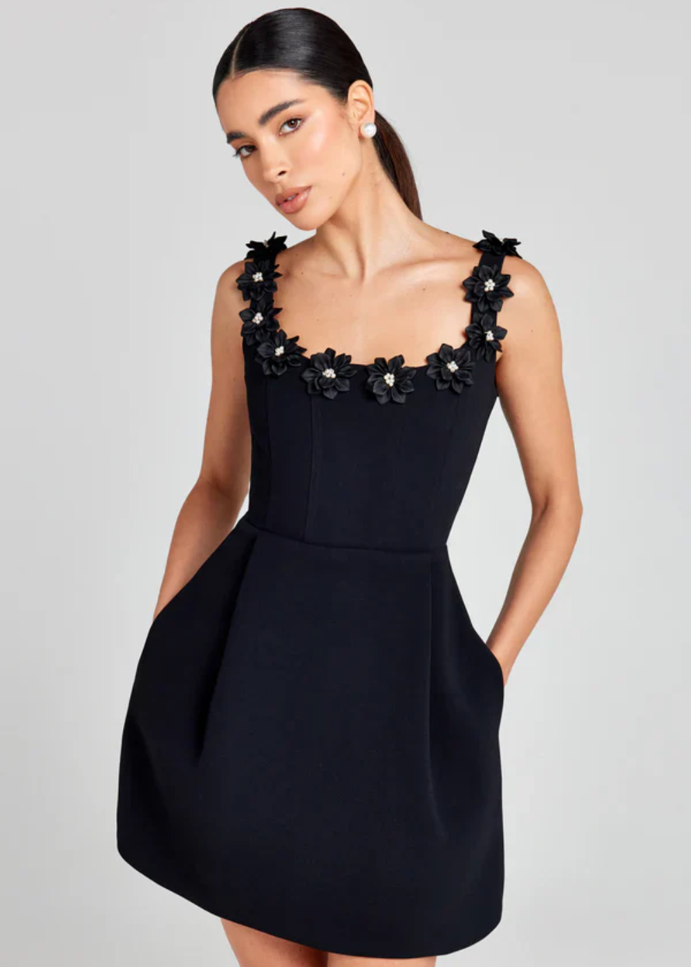 Robe mini élégante à fleurs | Idéale pour un look chic et raffiné