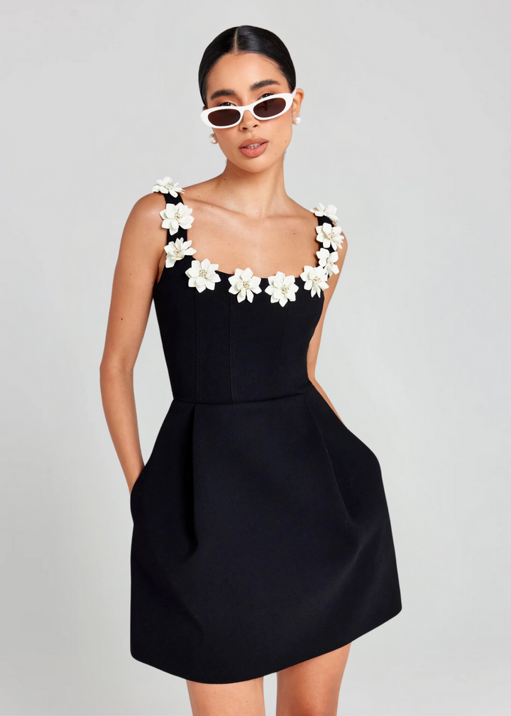 Robe mini élégante à fleurs | Idéale pour un look chic et raffiné