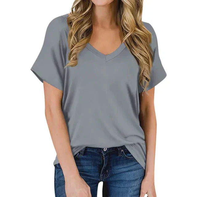 T-shirt col en V basique | Idéal au quotidien