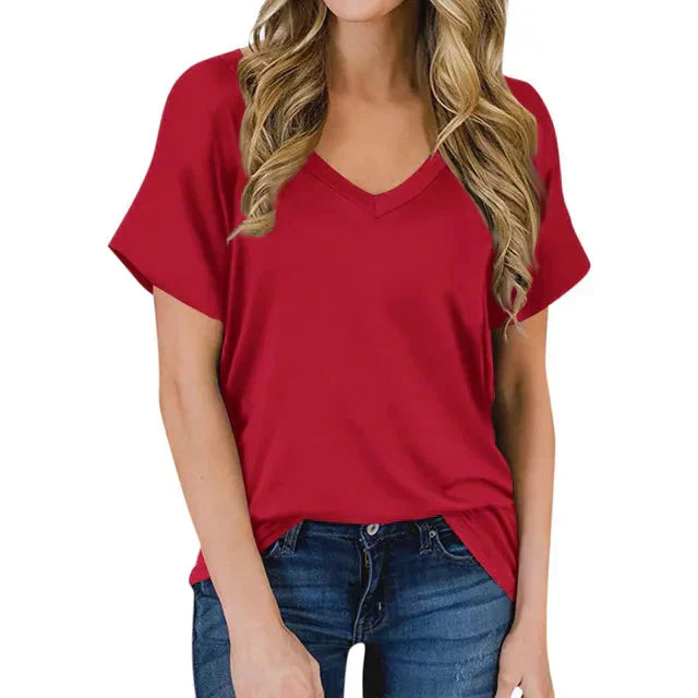 T-shirt col en V basique | Idéal au quotidien