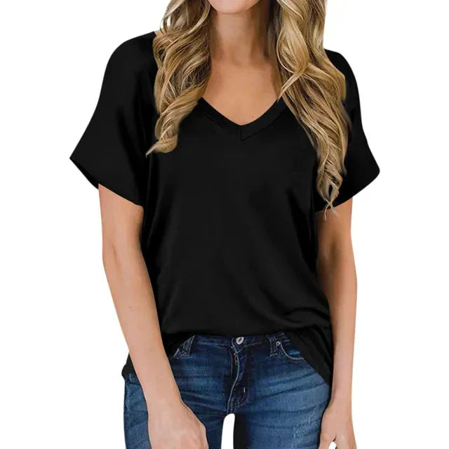 T-shirt col en V basique | Idéal au quotidien