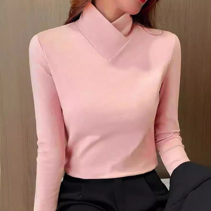Haut à col croisé élégant | Look chic quotidien