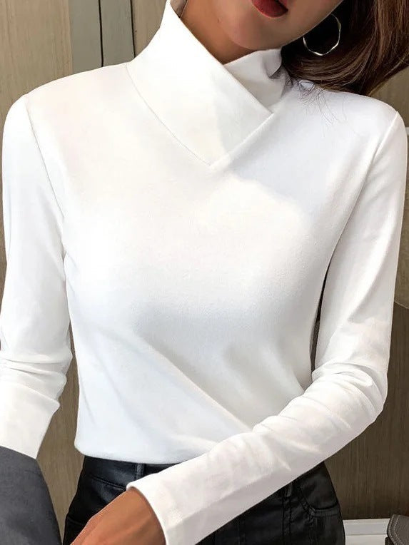 Haut à col croisé élégant | Look chic quotidien