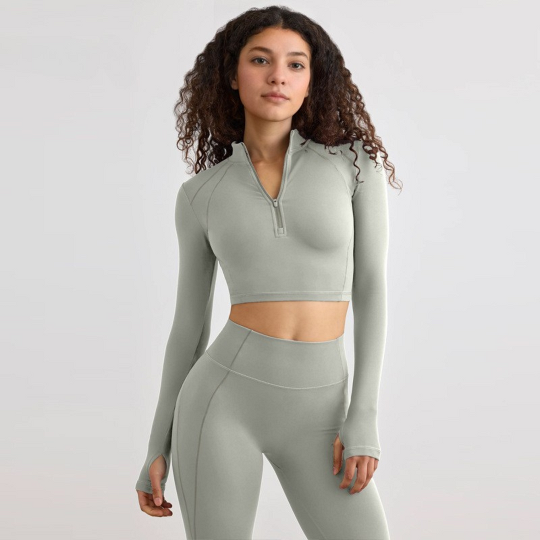 Camille - Ensemble Sport Gainant à Fermeture Zippée