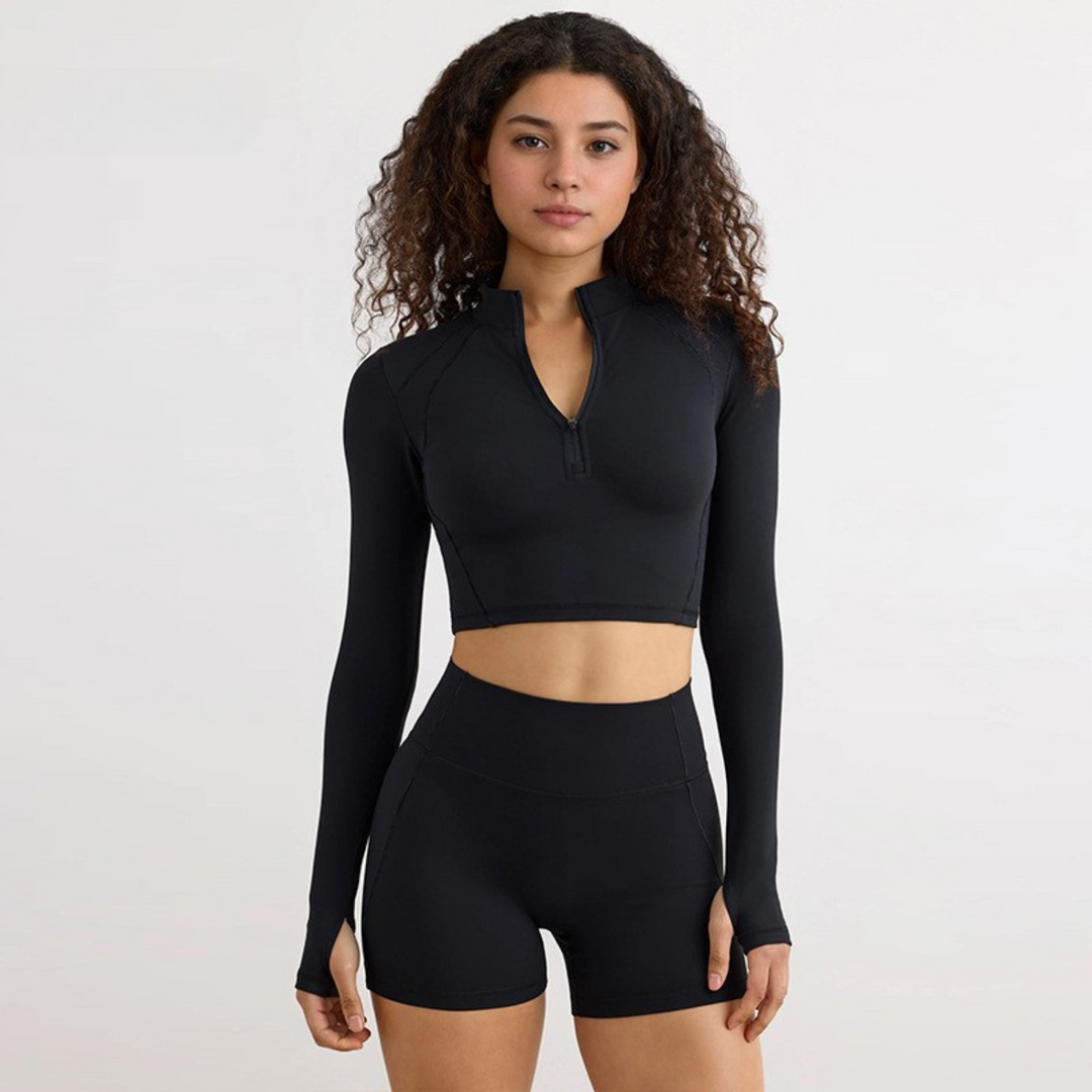 Camille - Ensemble Sport Gainant à Fermeture Zippée