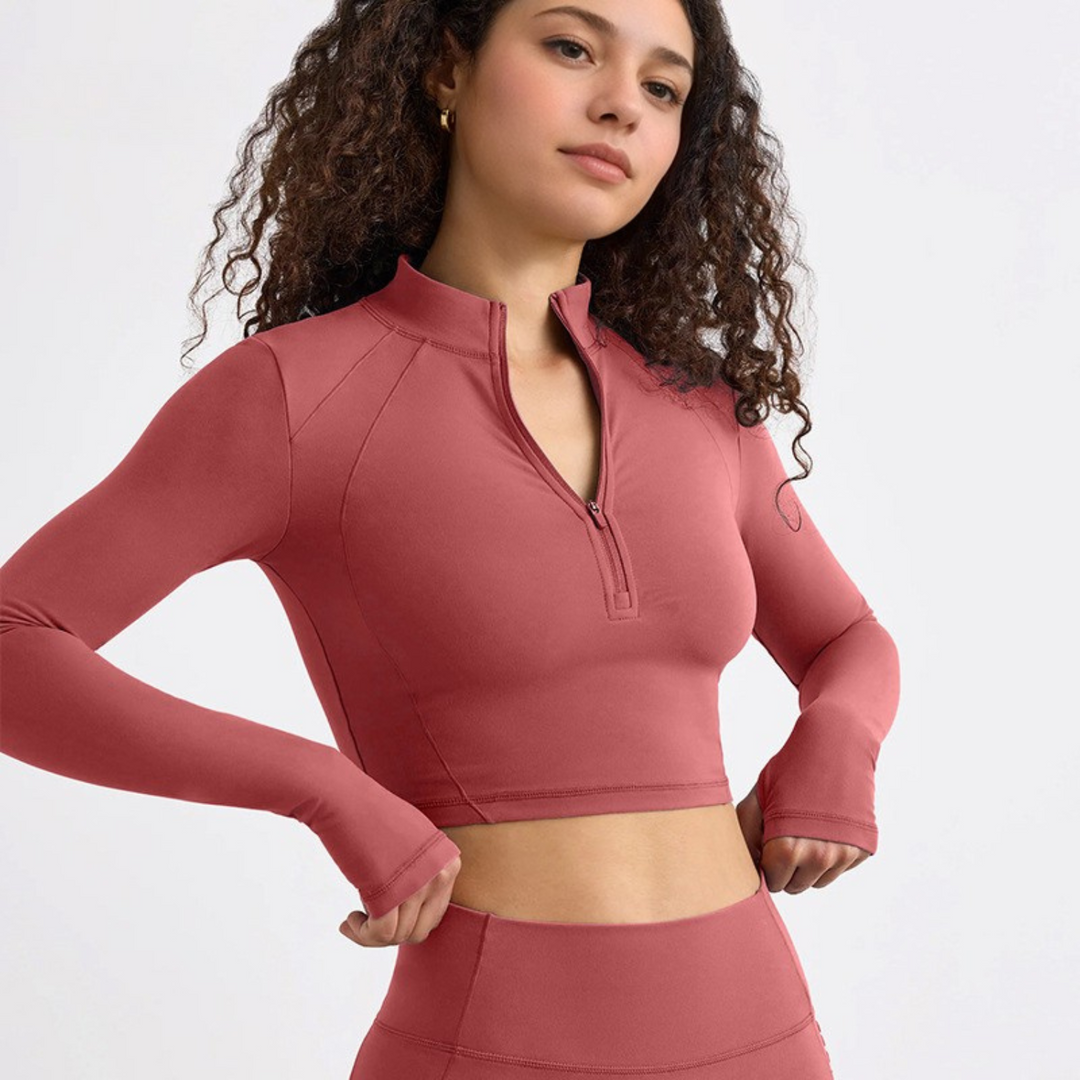 Camille - Ensemble Sport Gainant à Fermeture Zippée