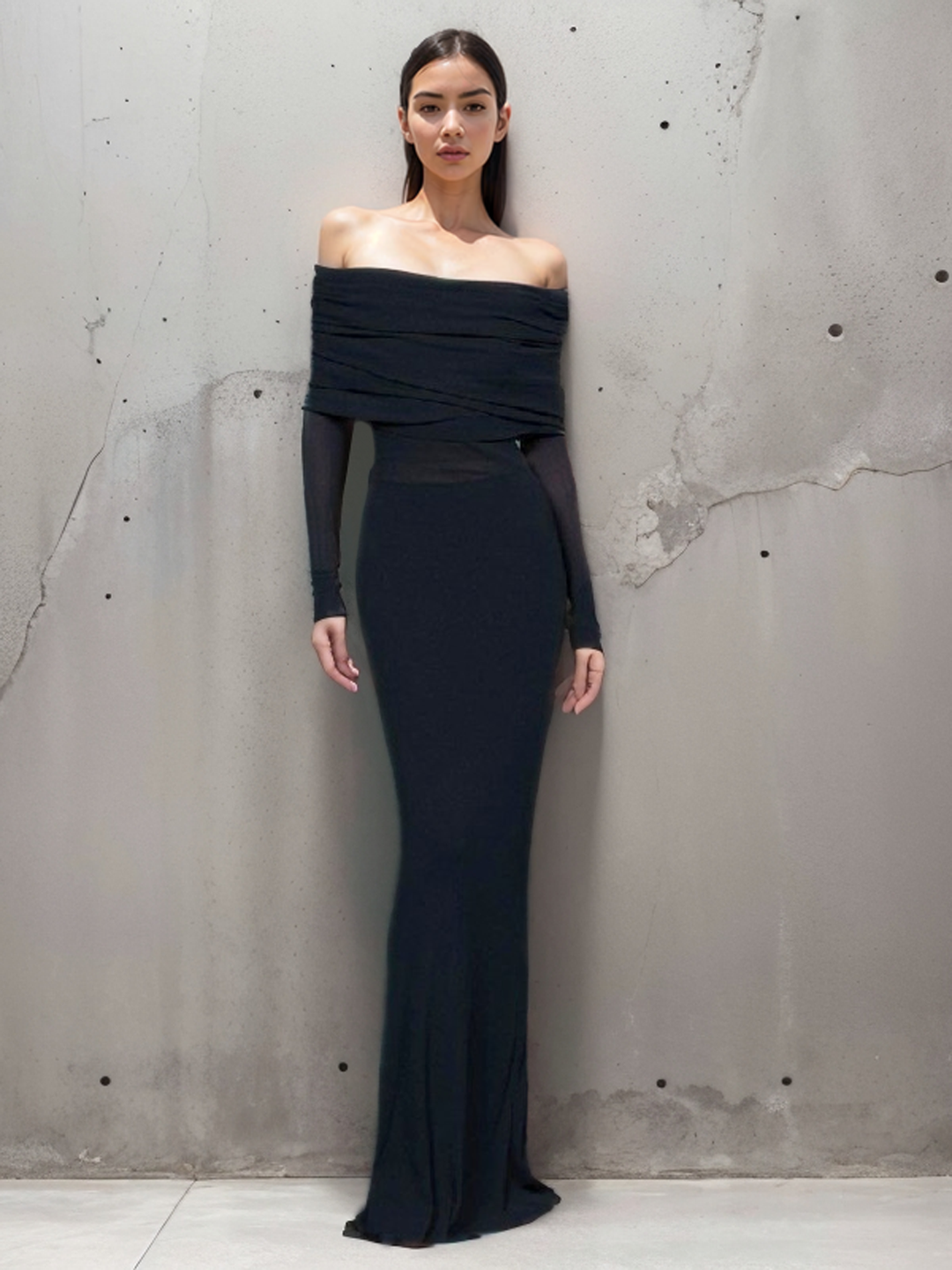 Robe longue épaules dénudées | Élégance intemporelle pour soirée