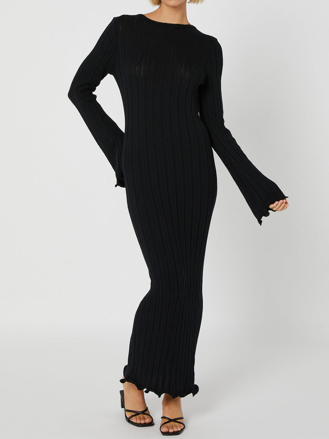 Robe longue structurée | Détails élégants