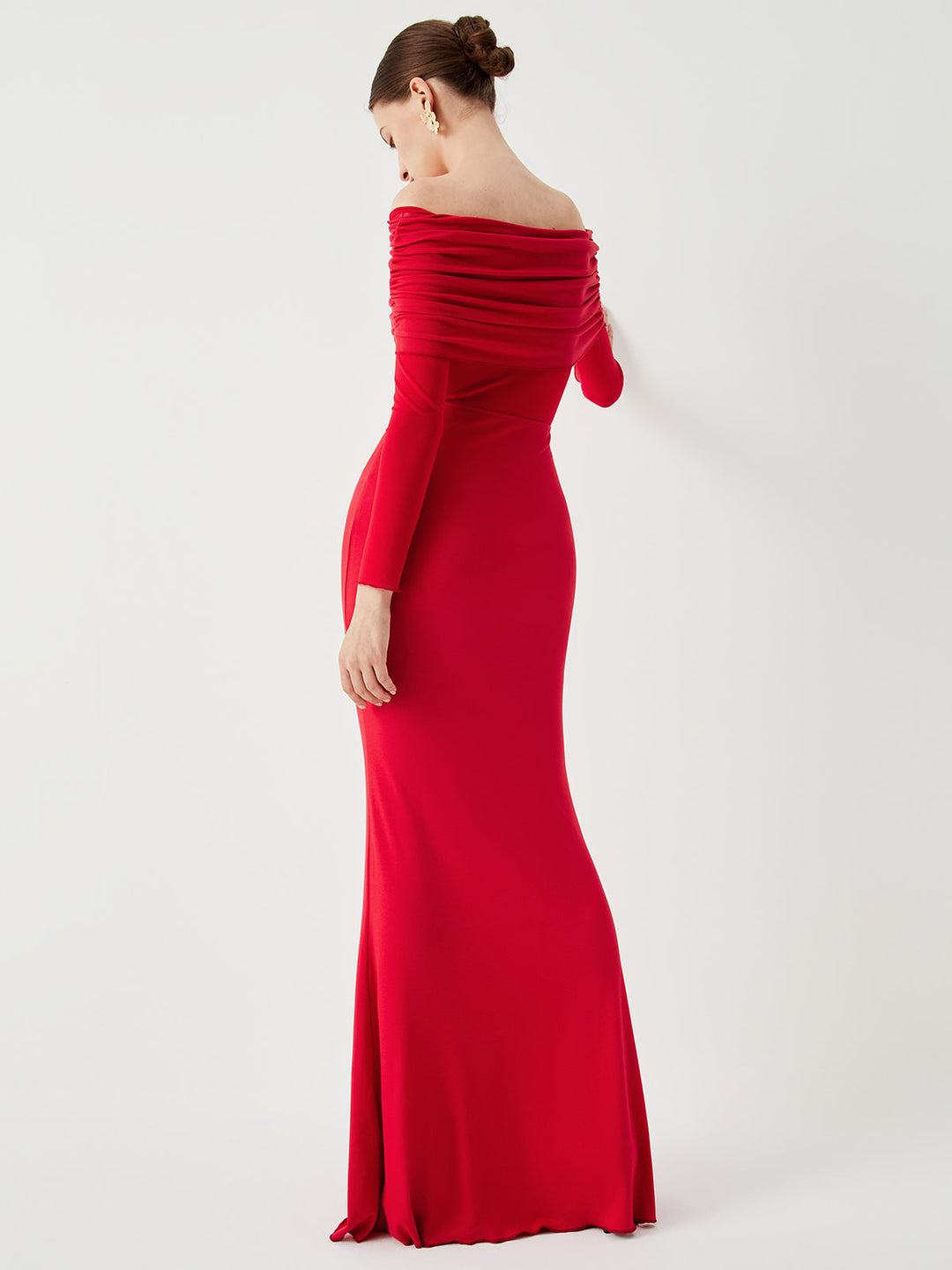 Robe longue épaules dénudées | Élégance intemporelle pour soirée
