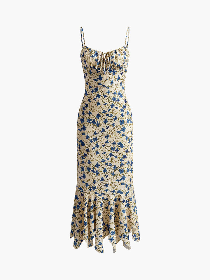 Robe longue à fleurs nouée | Élégance légère pour l'été