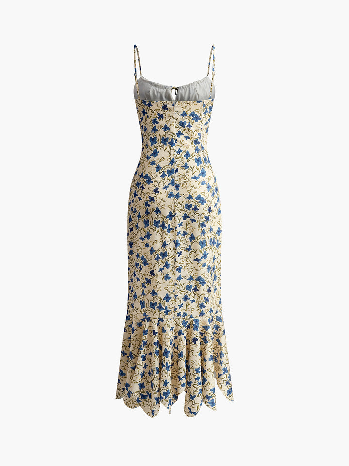 Robe longue à fleurs nouée | Élégance légère pour l'été