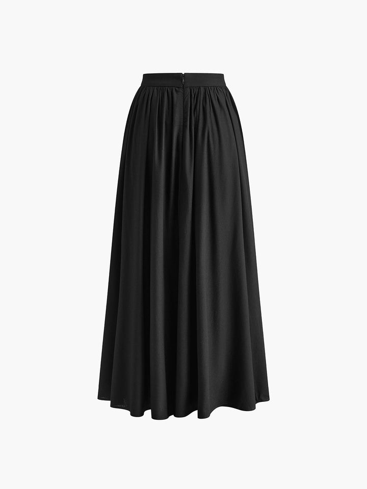Jupe longue plissée femme | Élégance aérienne taille haute idéale pour été et occasions décontractées