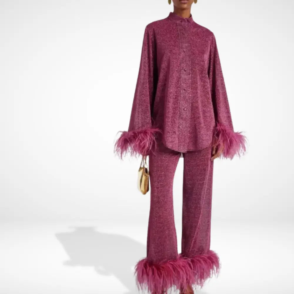 Ensemble deux pièces satiné | Touche glamour