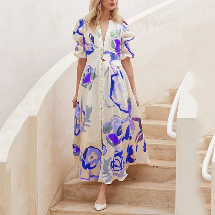 Robe midi à fleurs | Élégance décontractée