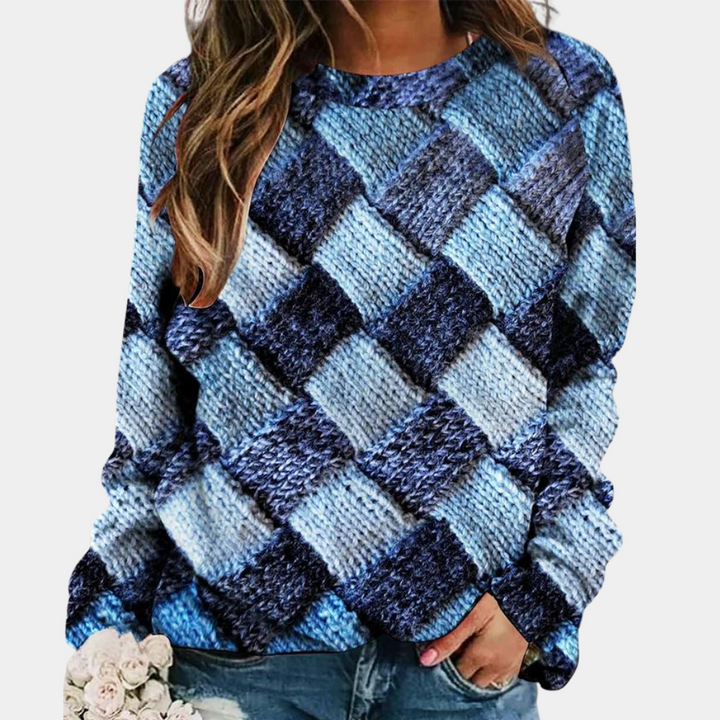 Pull à motif carreaux | Chaleur hivernale stylée